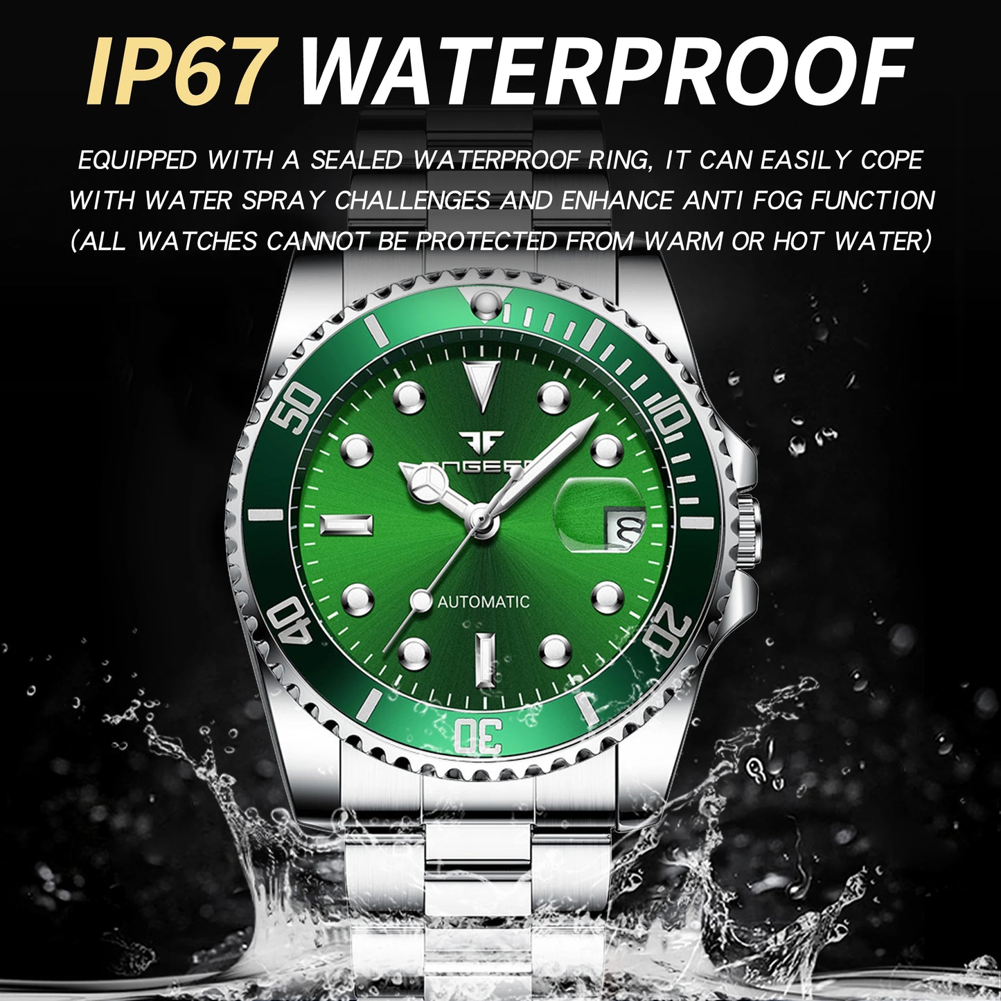 BINBOND Luxury mechanical wristwatches for men luminous waterproof automatic tourbillon men's watch business skeleton reloj