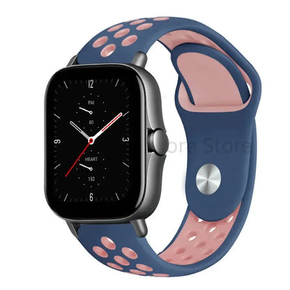 Silicone Strap For Amazfit GTS 4-3-2e Mini/GTR 4-3-Pro-2 47mm/GTR 2e/stratos 3 20mm/22mm Watch band sport Bracelet bip-U-S-lite
