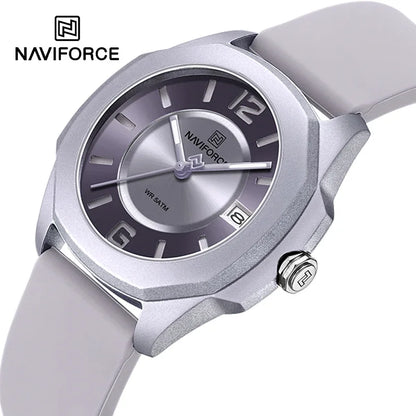 NAVIFORCE -7107 Montre Bracelet en Silicone à Quartz