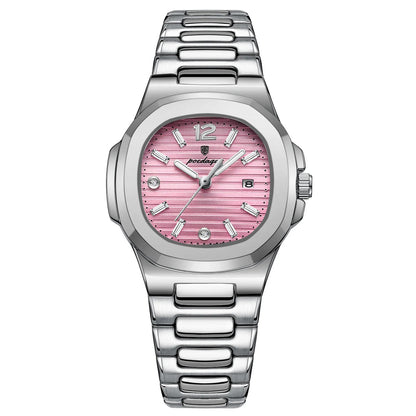 ChronoState Velvet Square Luxury Quartz Watch for Women