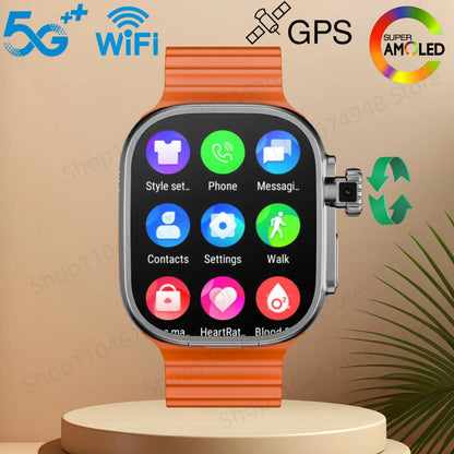 Montre intelligente S10 Ultra 3, écran incurvé AMOLED de 2,26 pouces, montre connectée pour hommes avec caméra rotative à 190°, GPS, Wi-Fi, boussole, Google Play Store