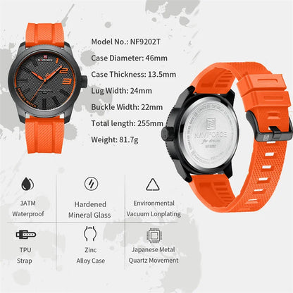 NAVIFORCE NF9202T Military Silicone Strap Watch