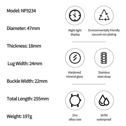Montres Originales NAVIFORCE pour Hommes Montre-Bracelet Sport Analogique Numérique à Quartz Homme Militaire Lumineuse Étanche en Acier avec Réveil