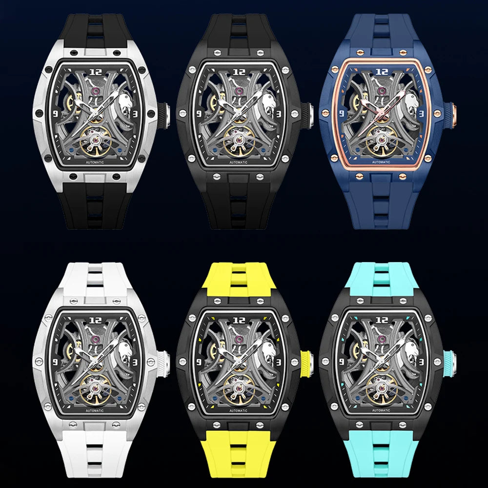 MEGIR 2026 Nouvelle montre automatique mécanique pour homme, marque de luxe, mouvement en acier inoxydable, étanche, Relogio