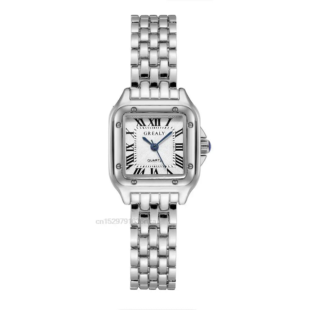 Montres de luxe en strass pour femmes, montre-bracelet à quartz carrée tendance, horloge simple pour dames, Reloj Mujer