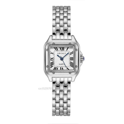 Montres de luxe en strass pour femmes, montre-bracelet à quartz carrée tendance, horloge simple pour dames, Reloj Mujer