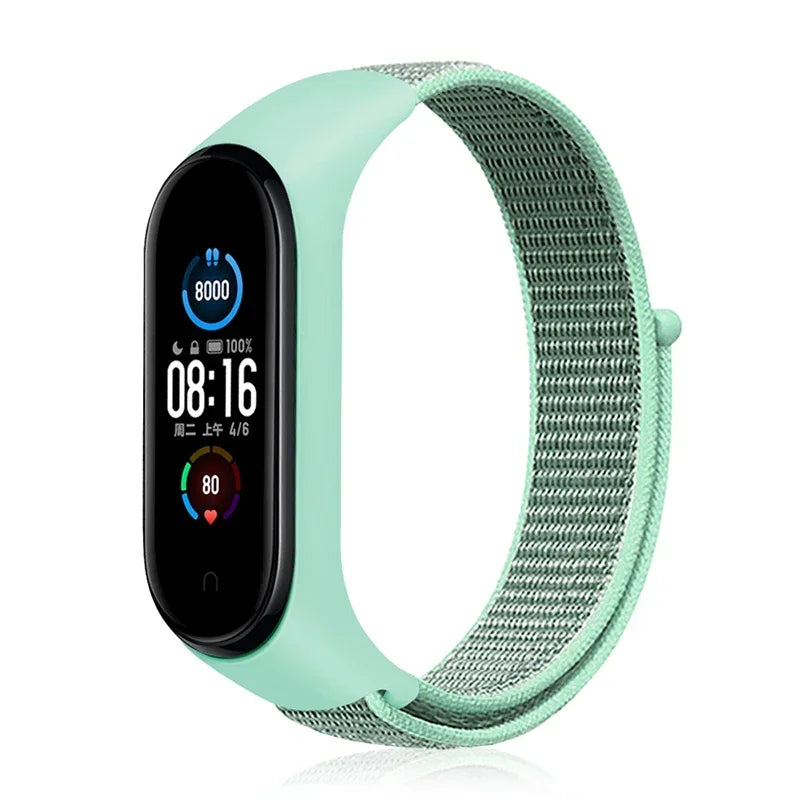 Nylon loop Mi band 4 5 6 Strap Replacement Soft Adjustable Wrist Watchband Pulsera correa For Xiaomi Mi band 3 4 5 6 7 Bracelet