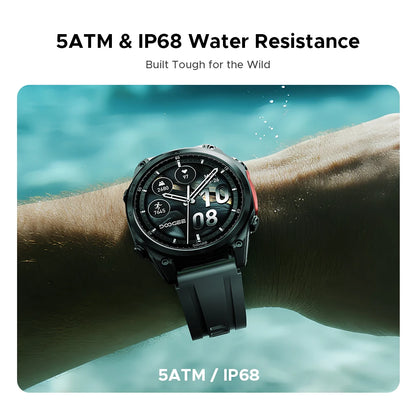 Smartwatch DOOGEE ANYWISE W1 PRO 1,43'' Résistance à l'eau 5ATM 178 modes sportifs Suivi de la santé Capteur géomagnétique Cartes hors ligne