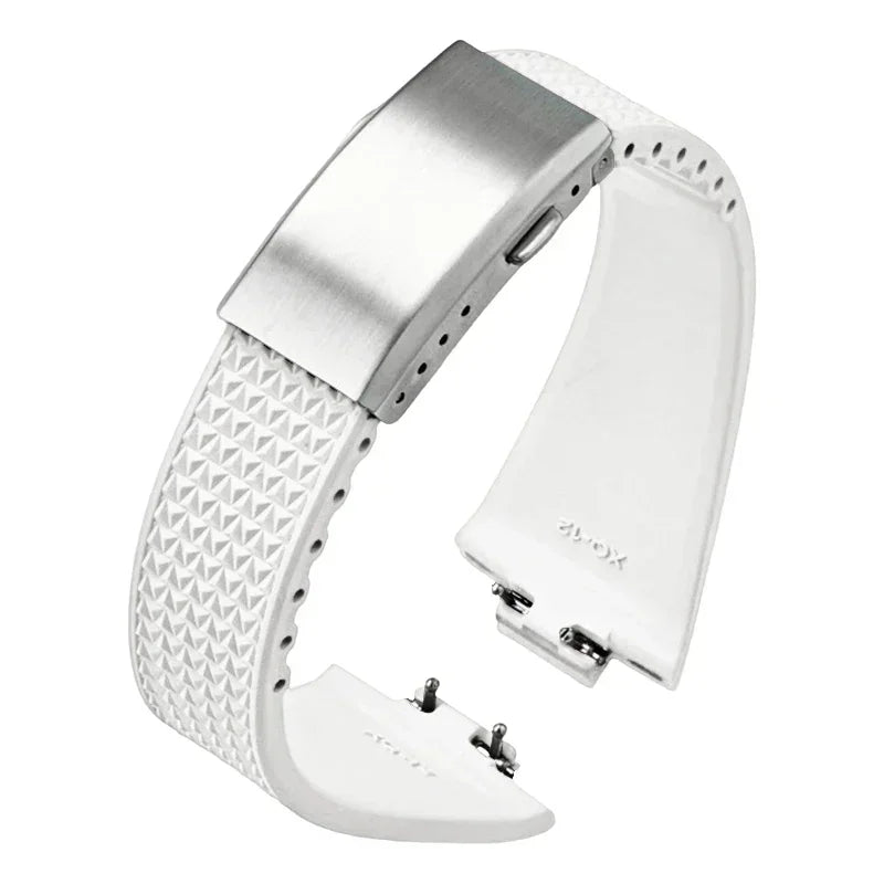 Bracelet en caoutchouc fluoré pour Tissot PRX Series Super Player 35mm 40mm FKM Femmes Hommes Boucle déployante à dégagement rapide Bracelet de montre 11mm 12mm