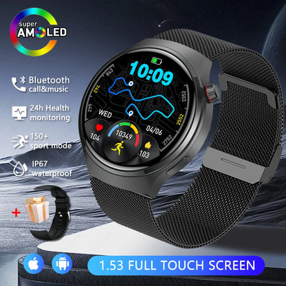 Nouvelle Montre Connectée Homme 2026 Watch 5 Pro Mise à Jour GPS NFC 360*360 AMOLED HD Appel Bluetooth Étanche Pour Android iOS