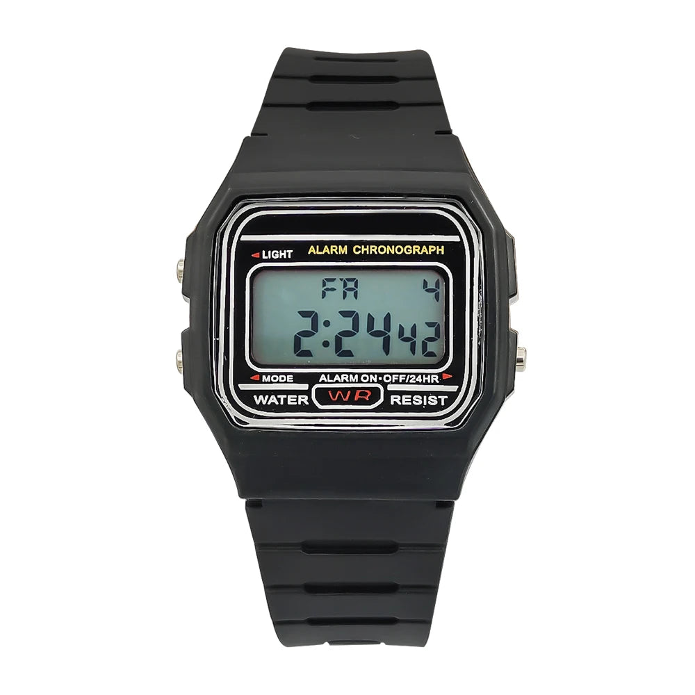 Montre électronique numérique à LED pour femmes, en vogue, montre de sport multifonctionnelle d'extérieur simple et décontractée pour hommes et femmes Reloj