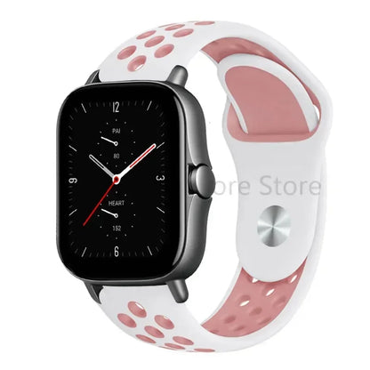 Silicone Strap For Amazfit GTS 4-3-2e Mini/GTR 4-3-Pro-2 47mm/GTR 2e/stratos 3 20mm/22mm Watch band sport Bracelet bip-U-S-lite