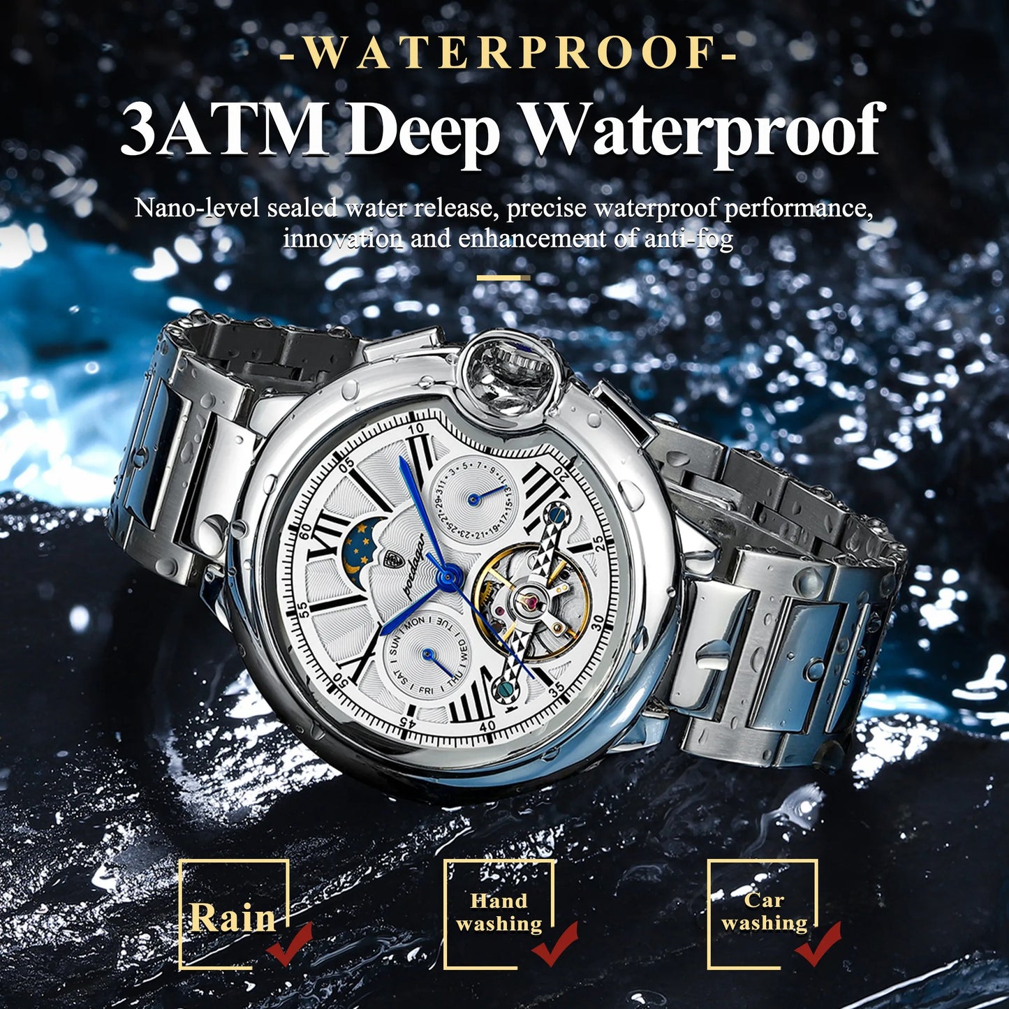 ChronoState Executive Tourbillon Automatic Luxury Business Watch for Men