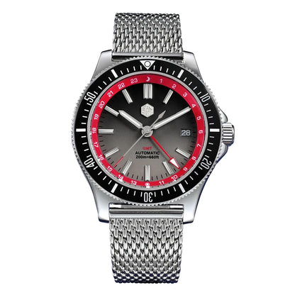 San Martin SN0119-G GMT Automatic Mechanical Watch Bracelet