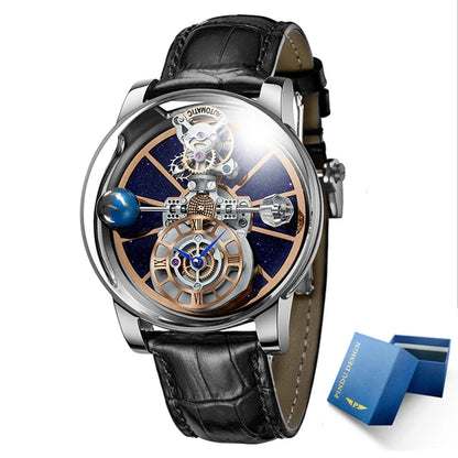Montre Homme PINDU Diamant Luxe Astronomique Quartz