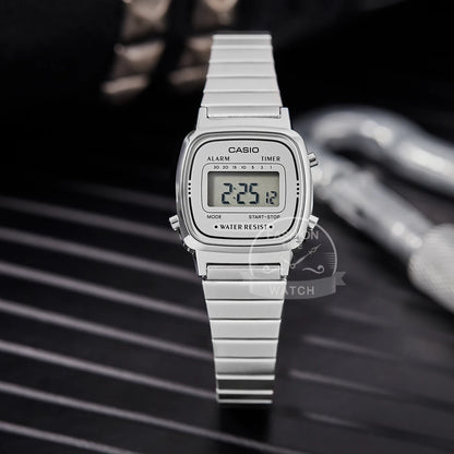 Montre Casio argent montres femmes ensemble marque luxe Étanche numérique Sport montre femme relogio LA670WA-7D/1D