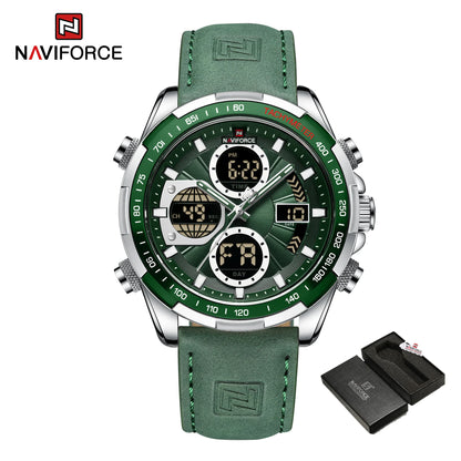 Montres militaires de mode NAVIFORCE pour hommes Luxe Montre chronographe sport originale Montre étanche à quartz Montre-bracelet numérique