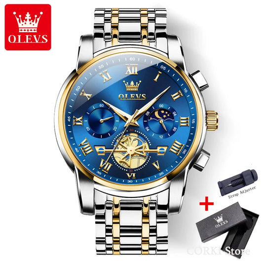 OLEVS 2859 Chronograph Luminous Stainless Steel Watch