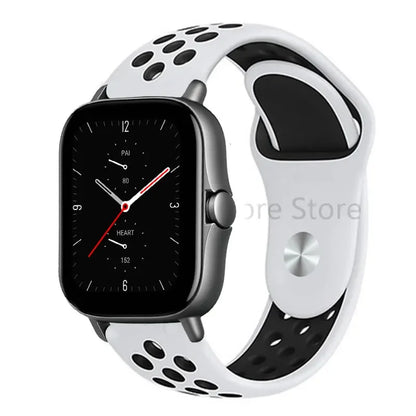 Silicone Strap For Amazfit GTS 4-3-2e Mini/GTR 4-3-Pro-2 47mm/GTR 2e/stratos 3 20mm/22mm Watch band sport Bracelet bip-U-S-lite