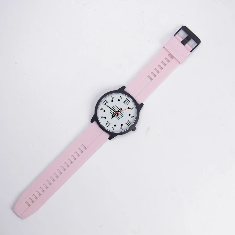 Montres-bracelets à quartz à symbole, Souvenir, Livraison gratuite, Montre-bracelet en or rose pour homme, Cadeau d'expert en musique, Naviforce, Note noire, Argent
