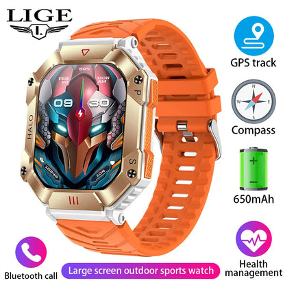LIGE Montre intelligente GPS Suivi d'activité Appel Bluetooth Moniteur de santé 24h Sport Fitness Étanche Vente flash Bracelet femme