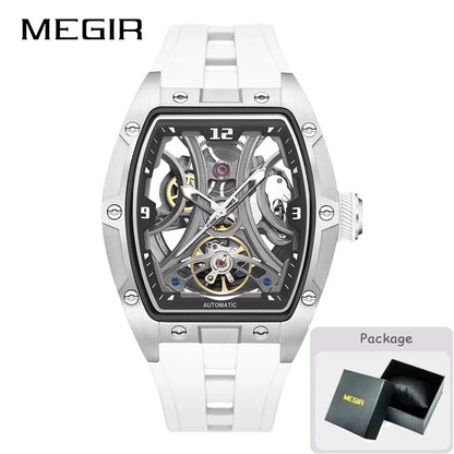 MEGIR 2026 Nouvelle montre automatique mécanique pour homme, marque de luxe, mouvement en acier inoxydable, étanche, Relogio