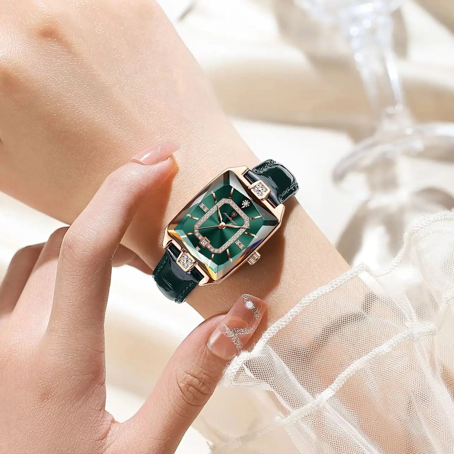 POEDAGAR Original Luxury Women Wristwatch Waterproof Leather Date Woman Watch Elegant High Quality Quartz Women's Watches Reloj