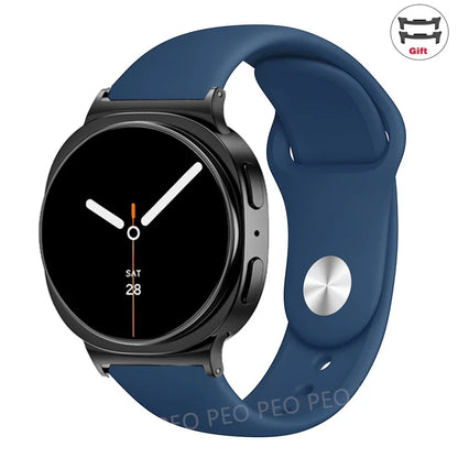 Sports Silicone Strap for Samsung Galaxy Watch 8 40mm 44mm Band No Gaps Correa Bracelet for Galaxy 8 Classic 46mm Accessories