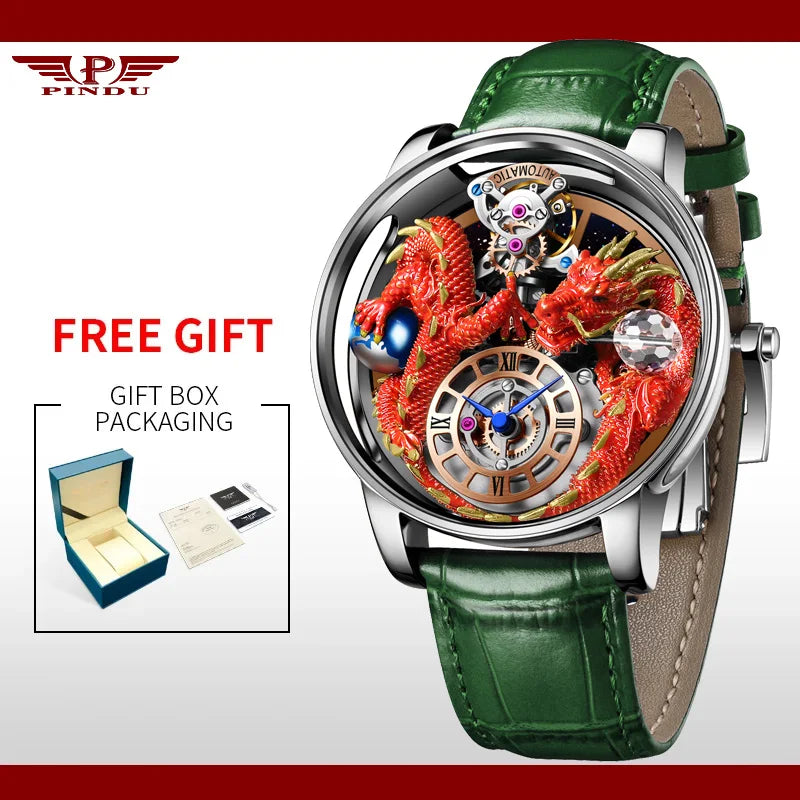 PINDU Design Celestial Body Traditionnelle Dragon Watch