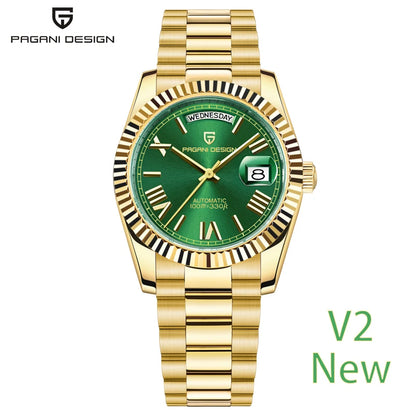 PAGANI DESIGN Nouvelle Montre Automatique DD36 de Luxe en Or Rose pour Homme Montre-Bracelet Mécanique Étanche 10 bars avec Verre Saphir AR