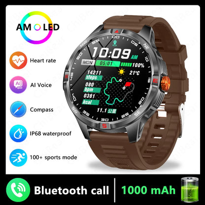 T-Rex 3 Military 1000mAh Battery Smart Watch Adult Men Compass Bluetooth Call AMOLED Screen Heart Rate Waterproof SmartWatches