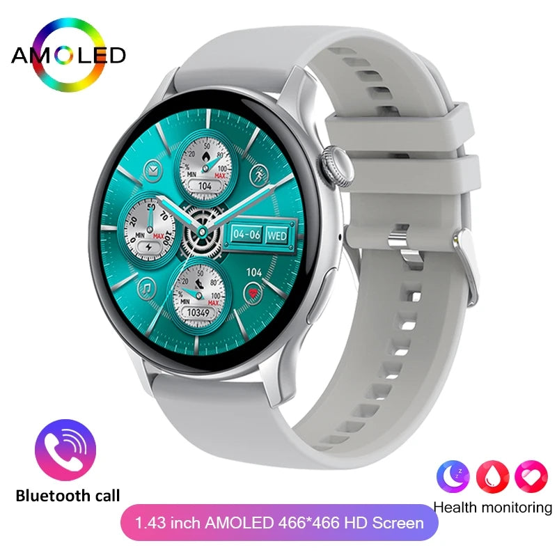 Nouvelle montre intelligente AMOLED True 2026 pour femmes, écran toujours allumé, résolution 466*466 HD, suivi de santé, appels vocaux, NFC, Smartwatch pour femmes