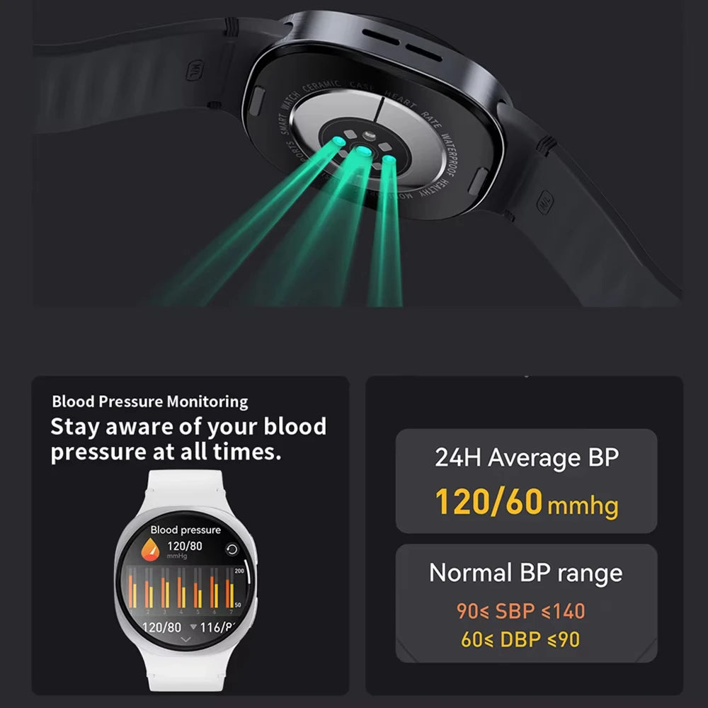 Montre Connectée Étanche HD 2026 Prévisions Météo en Temps Réel Montres Homme Sport Femme AMOLED Pour Android IOS cadeaux de vacances