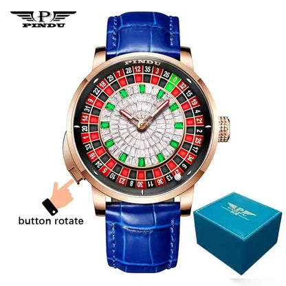 PINDU P6663 Roulette Dial Mechanical Watch Red Top