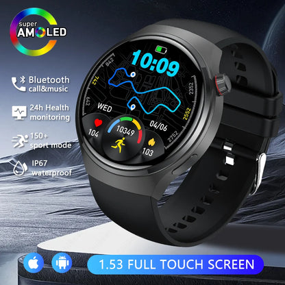 Nouvelle Montre Connectée Homme 2026 Watch 5 Pro Mise à Jour GPS NFC 360*360 AMOLED HD Appel Bluetooth Étanche Pour Android iOS
