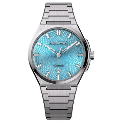 Montre Automatique Homme BONEST GATTI Luxe 39mm Mécanique Étanche 50M Saphir Lumineuse