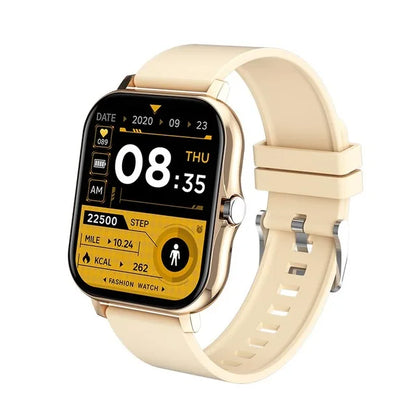 Montre connectée de sport, horloge de fitness, moniteur de santé, montre intelligente étanche, appels Bluetooth pour hommes femmes téléphones IOS Android 2025