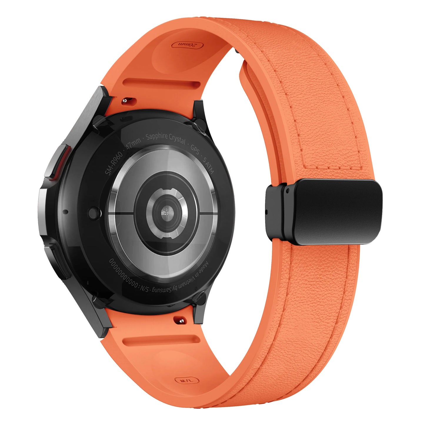 Genuine Leather+silicone Strap for Samsung Galaxy Watch 6 5 7 44mm 40mm 20 Bracelet Galaxy Watch 6 4 Classic 47mm 46mm 43mm 42mm