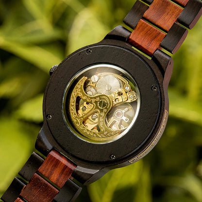 BOBO BIRD Montre Mécanique en Bois Homme Relogio Masculino Grandes Montres Homme Marque de Luxe Montres bracelet homme Dropshipping