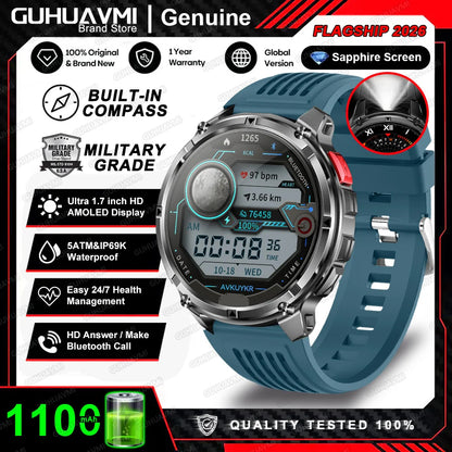 Montre connectée 2026 New T-Rex3 Pro 1100mAh Batterie GPS 5ATM Étanche Sport Course Extérieur Boussole Militaire