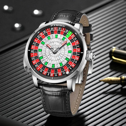Montres PINDOU P6629 Roulette Montre Mécanique pour Homme à Mouvement Saphir