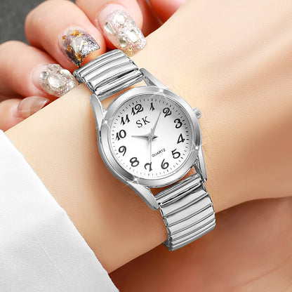 Montres Élégantes pour Femmes à Petit Cadran, Montre à Quartz Tendance avec Bracelet Élastique, Reloj Mujer (Sans Boîte)