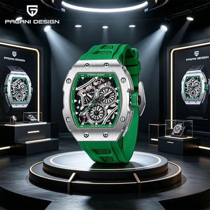 ChronoState Matrix X Square Skeleton Quartz Watch for Men