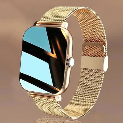 Montre connectée de sport, horloge de fitness, moniteur de santé, montre intelligente étanche, appels Bluetooth pour hommes femmes téléphones IOS Android 2025