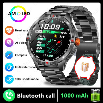 T-Rex 3 Military 1000mAh Battery Smart Watch Adult Men Compass Bluetooth Call AMOLED Screen Heart Rate Waterproof SmartWatches