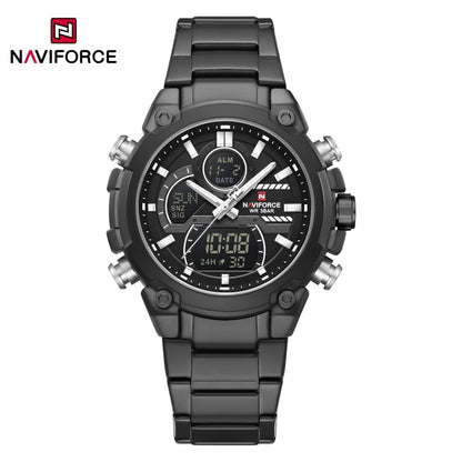 NAVIFORCE NF9278 Dual Display Stainless Steel Watch