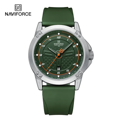 Montre NAVIFORCE pour Homme, Classique, Tendance, Date, Lumineuse, Étanche, Sport, Bracelet en Silicone, Montre-bracelet à Quartz Relogio Masculino 2025