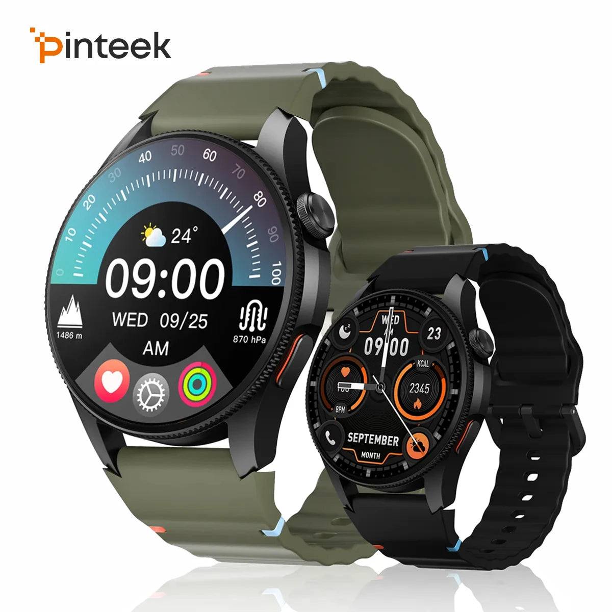 Aurafit G12 Smart Watch: 1.43" Touch screen/ 3ATM Waterproof Swimming / GPS /Health Monitoring/150+Sports Mode Compatible Strava