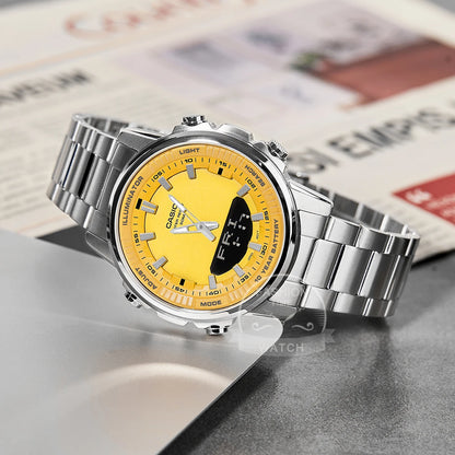 Montres Casio pour hommes, marque de luxe supérieure, ensemble pointeur LED double affichage étanche militaire, montre relogio masculino série AMW-880