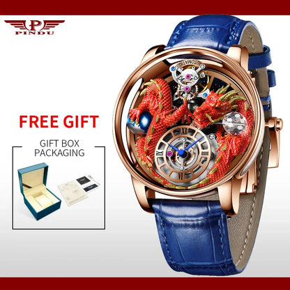 PINDU Design Celestial Body Traditionnelle Dragon Watch